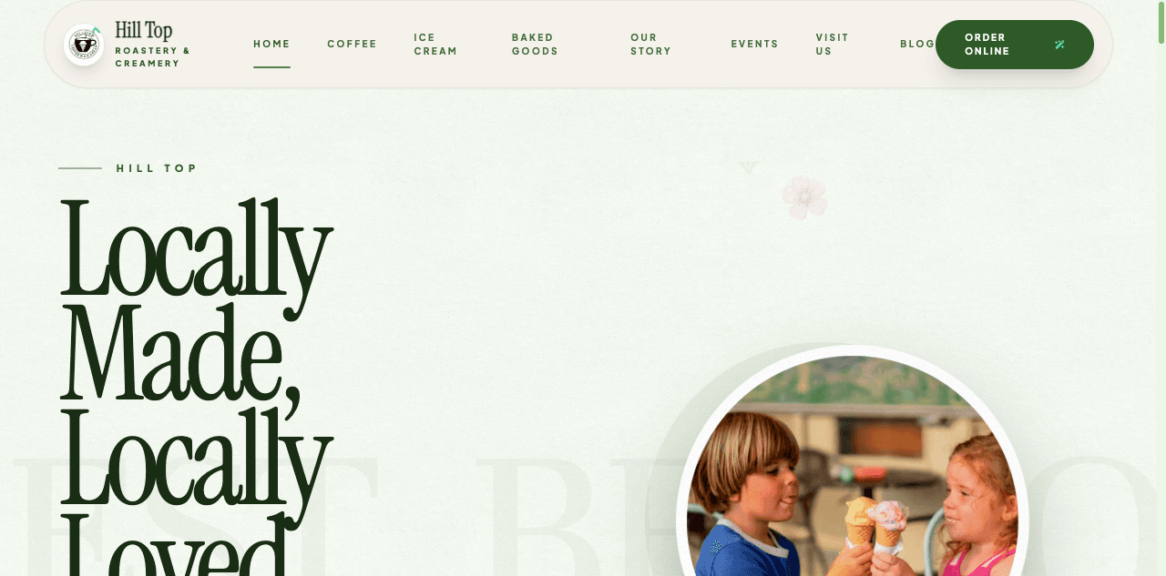 Hilltop Soda Shoppe website